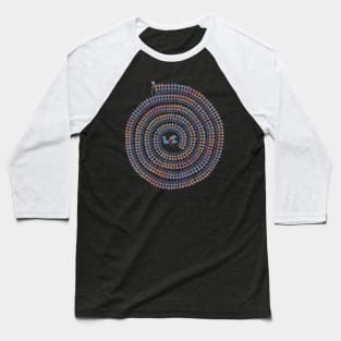 Psychedelic Warli Spiral 2 Baseball T-Shirt